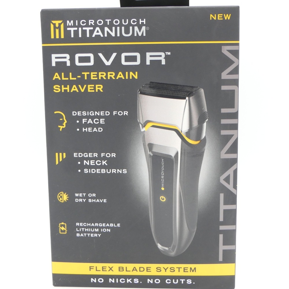 MicroTouch Titanium Rovor All-Terrain Shaver Face & Head Wet or Dry Rechargeable